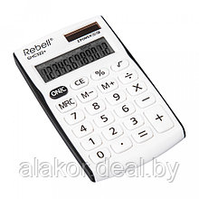 Калькулятор карманный  Rebell SHC312 (322) +, 12-разрядный, 105 x 64 x 9  мм, белый/черный