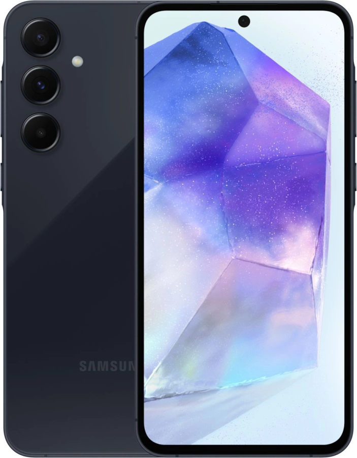 Смартфон Samsung SM-A556E Galaxy A55 5G 128Gb 8Gb темно-синий моноблок 3G 4G 2Sim 6.6" 1080x2340 Android 14 - фото 1 - id-p225374341