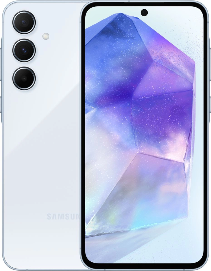 Смартфон Samsung SM-A556E Galaxy A55 5G 256Gb 8Gb голубой моноблок 3G 4G 2Sim 6.6" 1080x2340 Android 14 50Mpix - фото 1 - id-p225374342