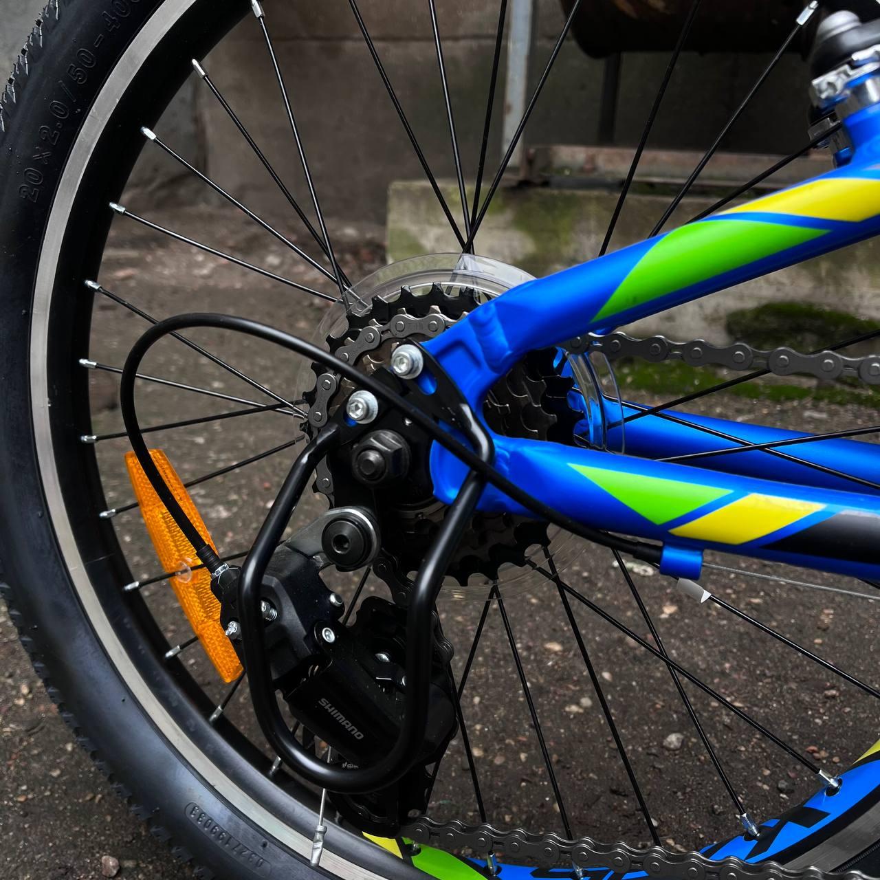 Велосипед детский Stels Pilot-260 Gent 20" V010 голубой/зеленый - фото 7 - id-p150660285