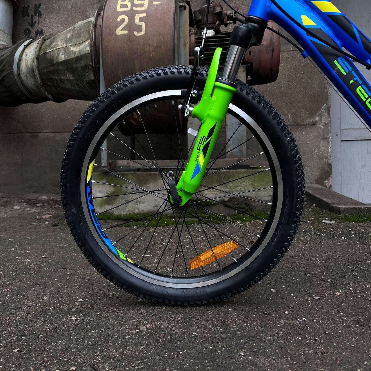 Велосипед детский Stels Pilot-260 Gent 20" V010 голубой/зеленый - фото 6 - id-p150660285