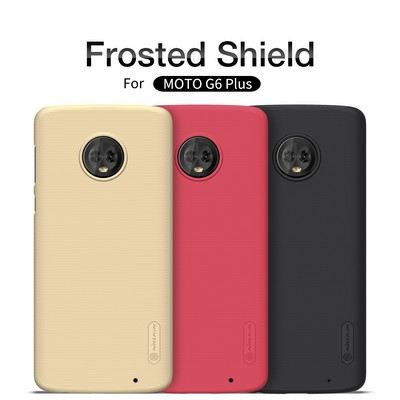 Пластиковый чехол с пленкой Nillkin Super Frosted Shield Черный для Motorola Moto G6 Plus - фото 4 - id-p225398106