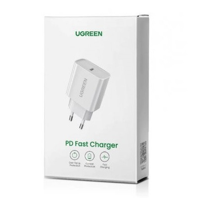 Сетевое зарядное устройство UGREEN CD137-10191, 1 USB-C, PD 20W Fast Charge, черное - фото 6 - id-p225399298