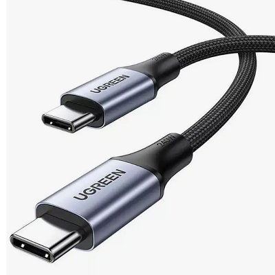 Кабель UGREEN US535-90440 USB-C to USB-C Cable 240W, в оплётке, 2m черный - фото 3 - id-p225399322