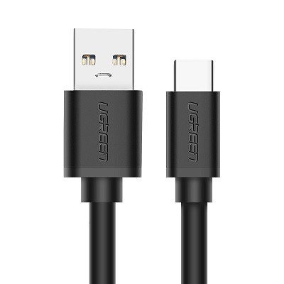 Кабель Ugreen US184-20882, USB-A 3.0 to Type C, 3A, 5 Gb/s, 1m черный - фото 2 - id-p225399324