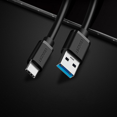 Кабель Ugreen US184-20882, USB-A 3.0 to Type C, 3A, 5 Gb/s, 1m черный - фото 4 - id-p225399324