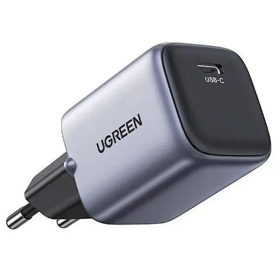 Сетевое зарядное устройство Ugreen CD319-90666, Nexode Mini GaN, 1*USB-C 30W серый - фото 2 - id-p225399339