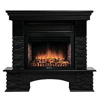 Портал Firelight Pietra Nuovo 30 камень сланец чёрный, шпон венге