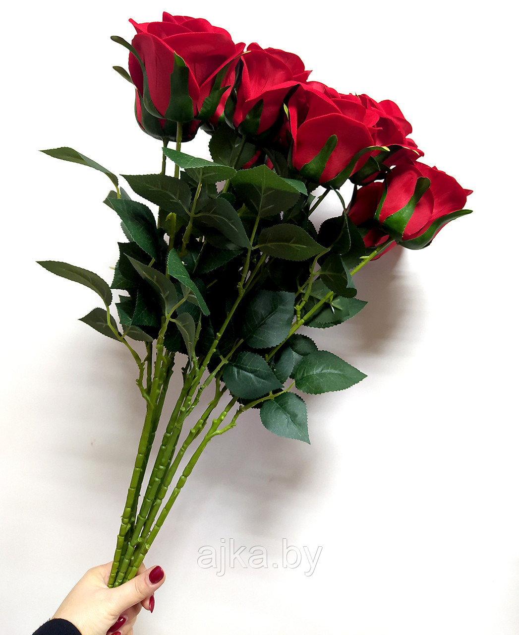 Роза полураскрытая 72 см, красный - фото 5 - id-p225399425