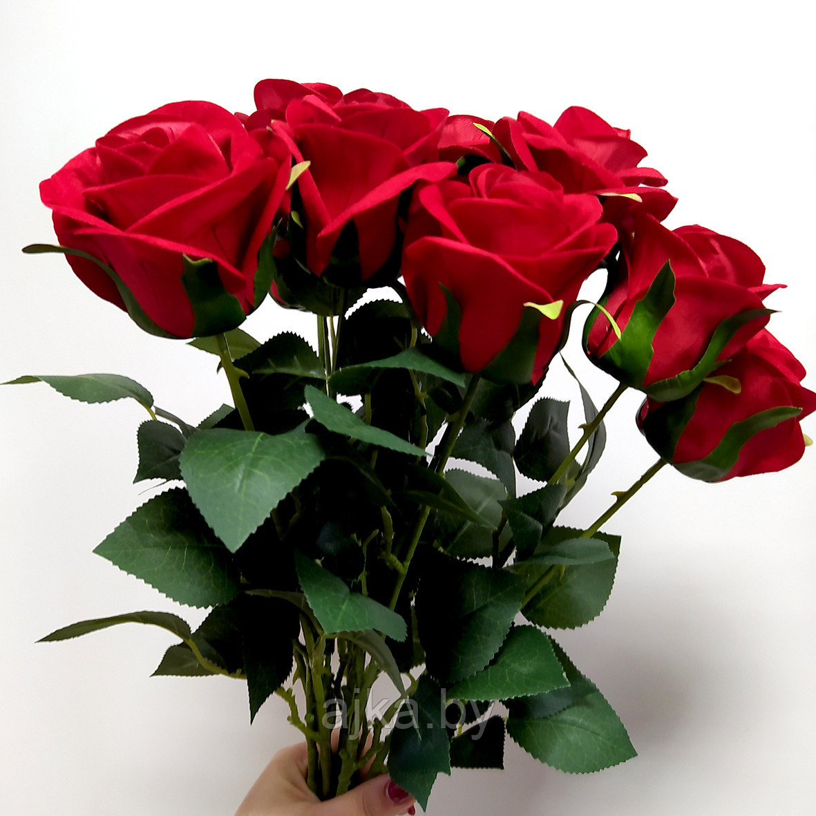 Роза полураскрытая 72 см, красный - фото 7 - id-p225399425