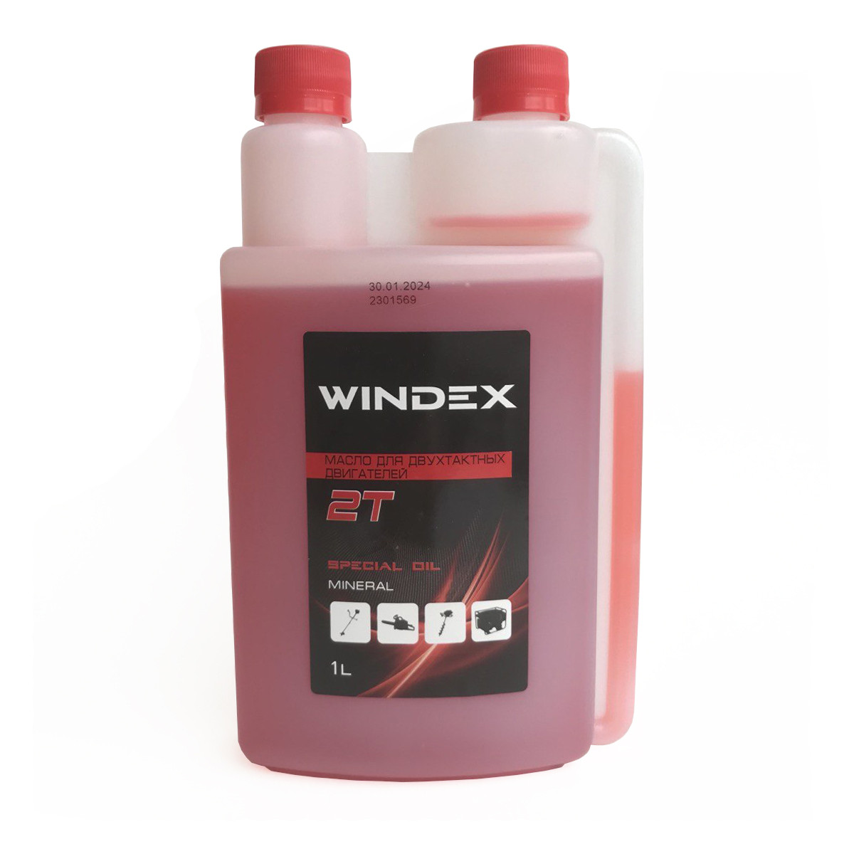 Масло для 2-х тактных двигателей WINDEX 2Т (Red) (1л)