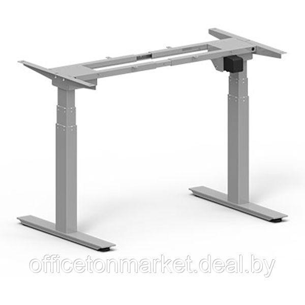 Каркас стола с электроприводом одномоторный 3-х ступенчатый "Waltz A4-RH-SLN", USB зарядка, серый - фото 1 - id-p222259826