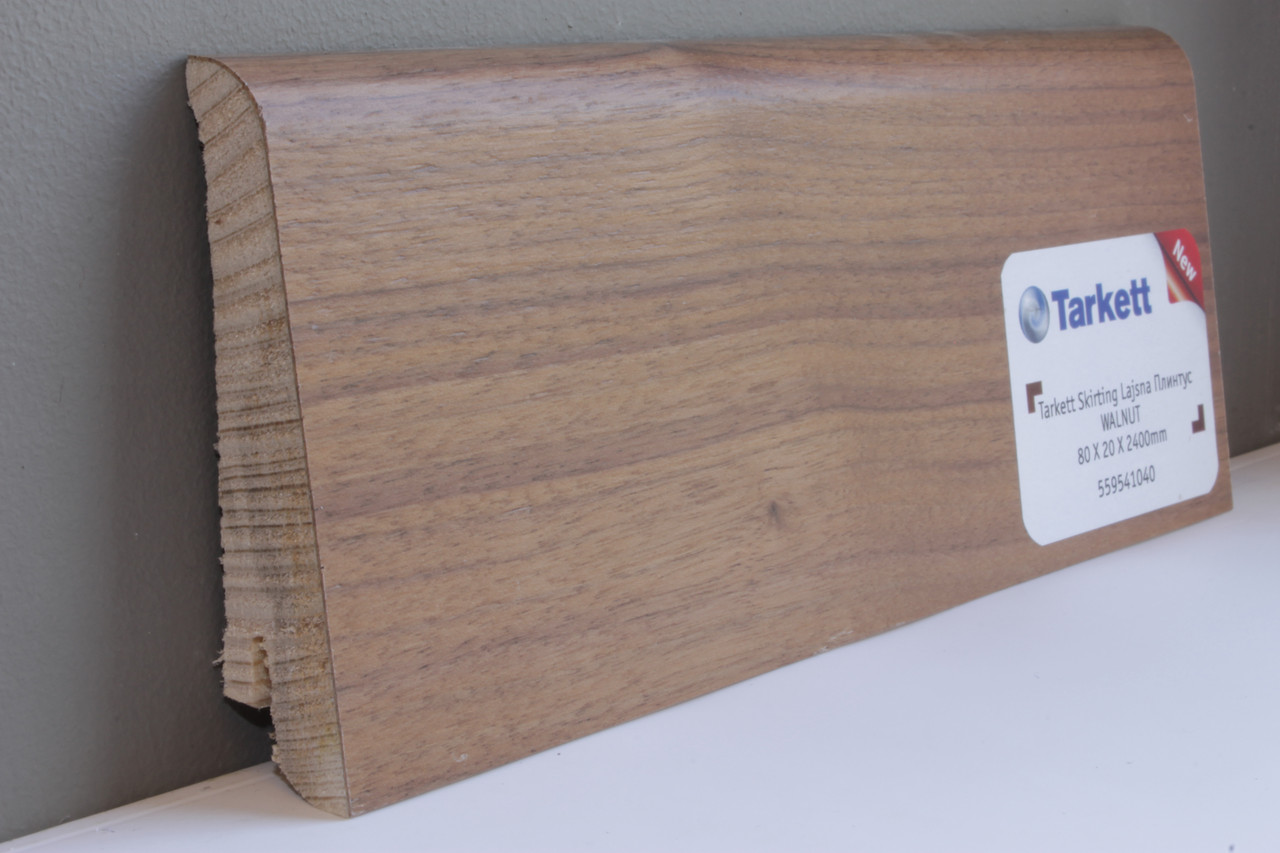Плинтус деревянный шпонированный Tarkett  80x20x2400 WALNUT / ОРЕХ