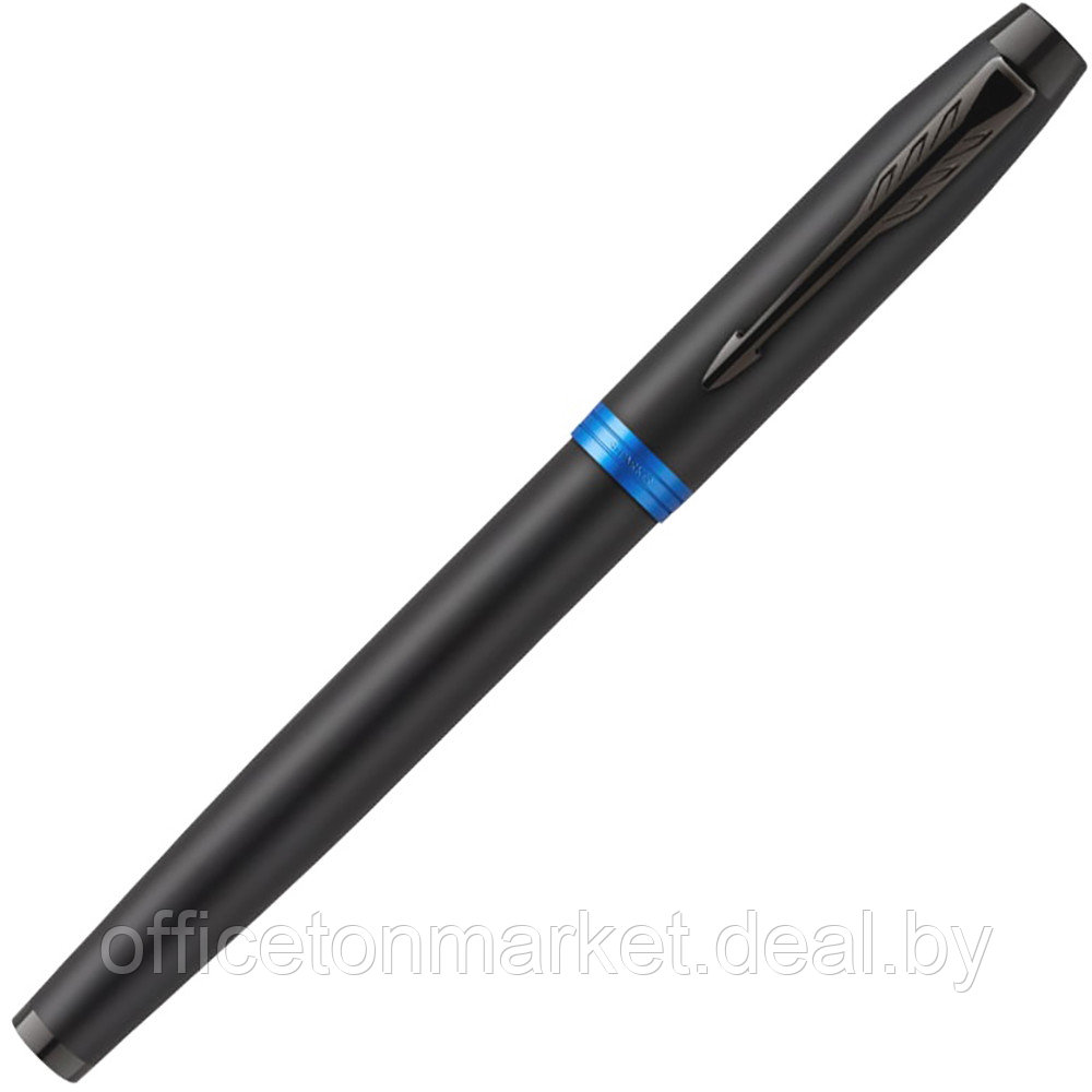 Ручка-роллер Parker "IM Vibrant Rings T315 Marine Blue PVD", 0,5 мм, черный, синий, стерж. черный - фото 4 - id-p215336886