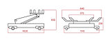 Тележка гидравлическая подкатная для агрегатов трансмиссии г/п 2000 кг. KraftWell (Турция) арт. KRWLTJ2T, фото 3