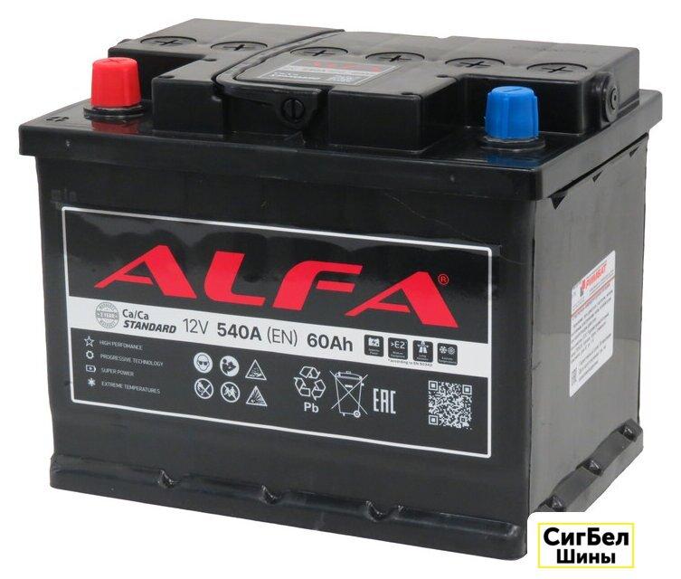 Автомобильный аккумулятор ALFA Standard 60 L+ (60 А·ч) - фото 1 - id-p225407683
