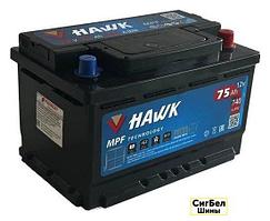 Автомобильный аккумулятор Hawk 75 R+ низк HSMF-57313