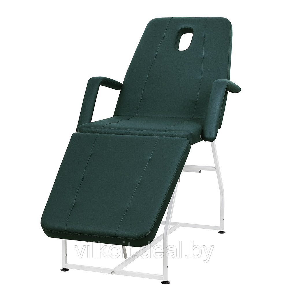 Кресло для косметологических процедур Комфорт с отверстием для лица, темно-зеленое. На заказ - фото 1 - id-p225407667