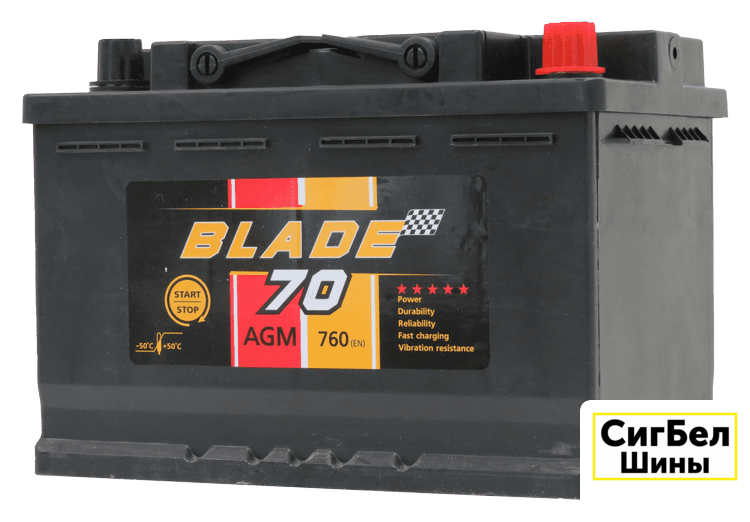 Автомобильный аккумулятор Blade AGM 70 R+ (70 А·ч) - фото 1 - id-p225407707