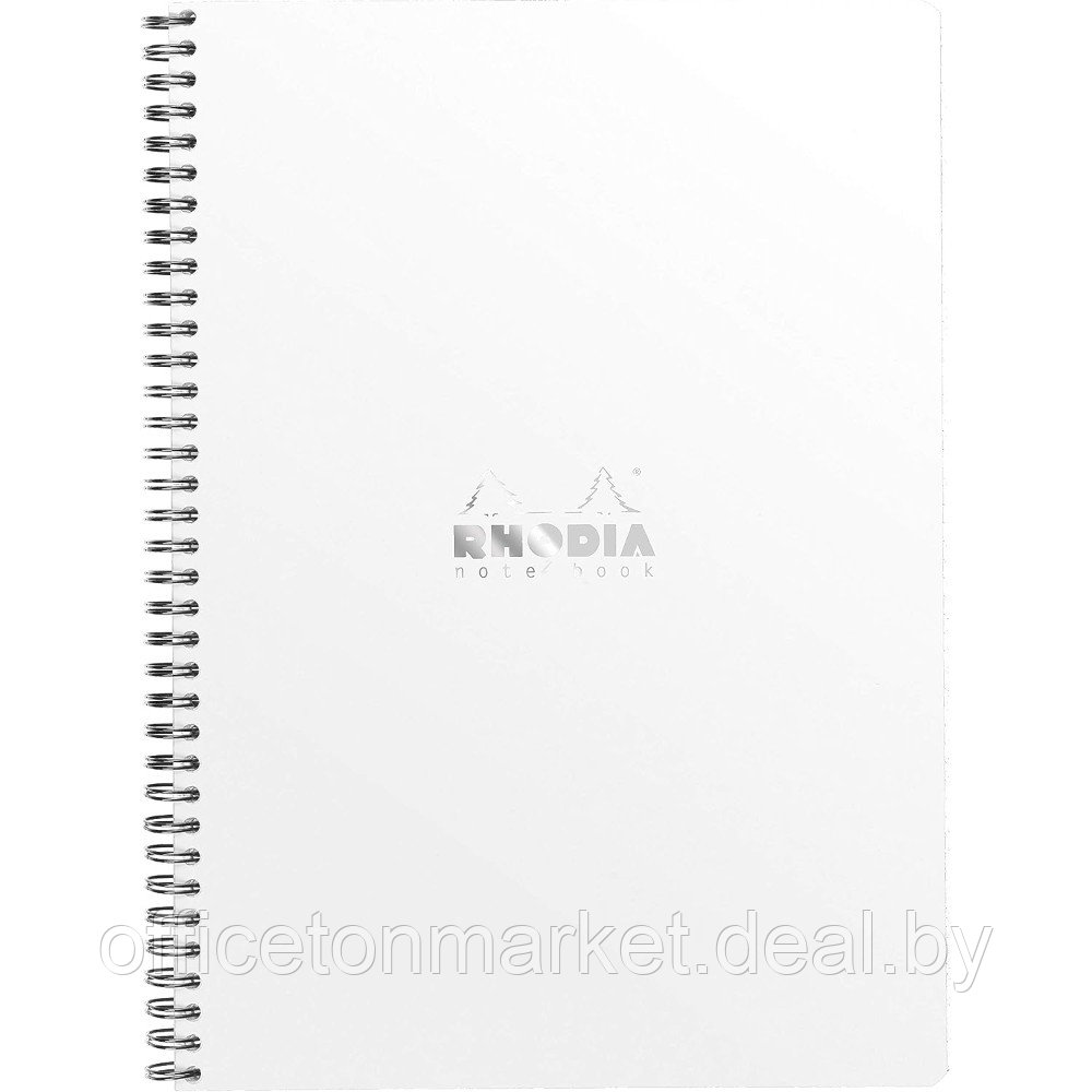 Блокнот "Rhodia", А4+, 160 страниц, в линейку, белый