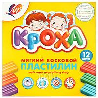 Пластилин 12цв. мягкий "Кроха" 180г со стеком Луч