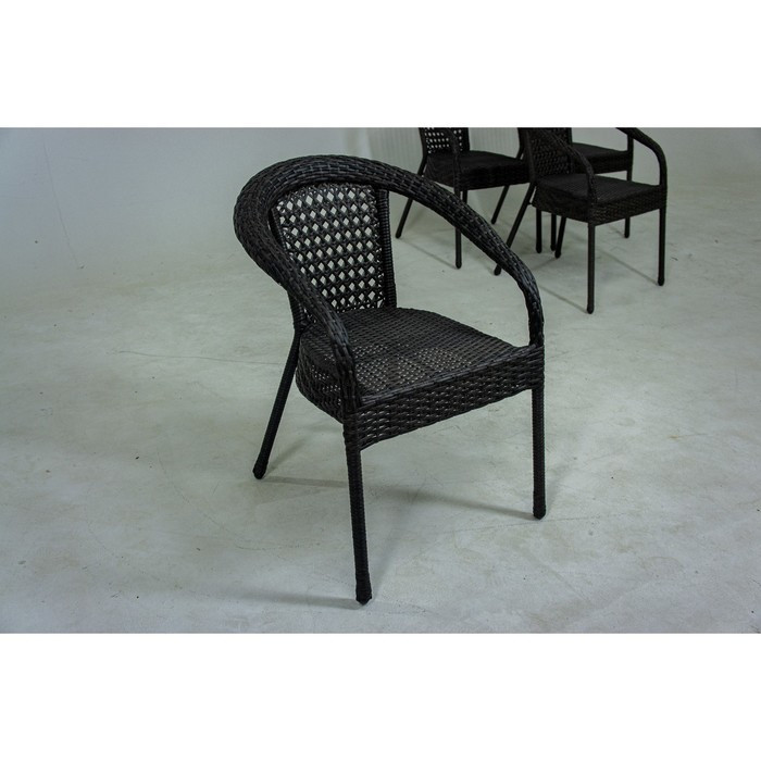 Кресло садовое из искусственного ротанга 60х70х80см венге - фото 1 - id-p225408624
