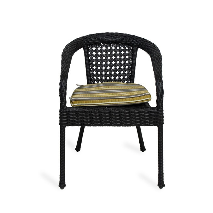 Кресло садовое из искусственного ротанга 60х70х80см венге с подушкой - фото 3 - id-p225408627