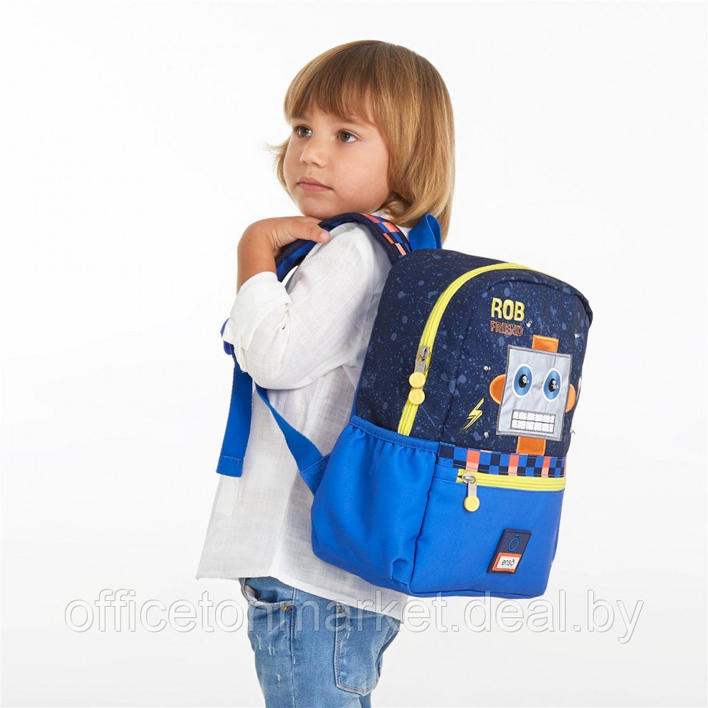 Рюкзак детский "Rob Friend", M, темно-синий, голубой - фото 6 - id-p225408163