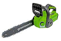 Пила цепная аккумуляторная Greenworks G40CS30IIK2 40В (в комплекте АКБ 2А/ч + ЗУ)