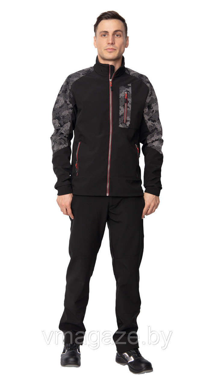 Куртка рабочая Траверс Софтшелл (цвет черный)