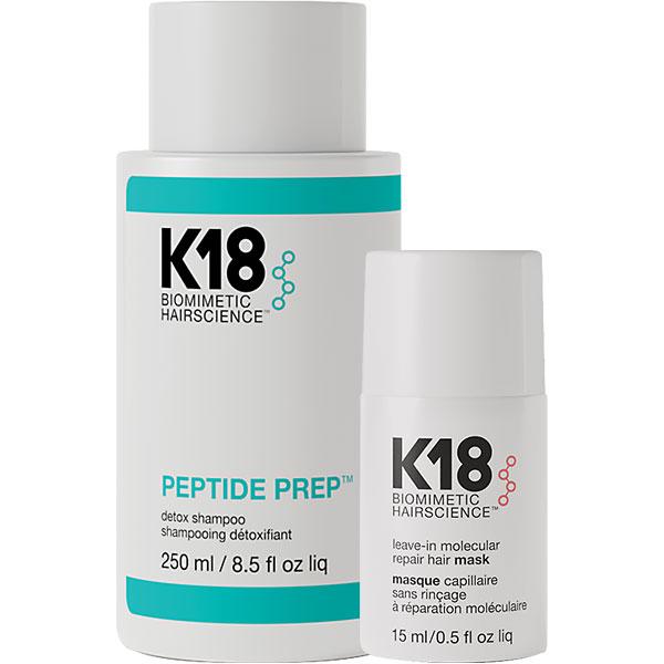 Комплект K18 Домашний уход шампунь детокс + маска (250+15 ml) для молекулярного восстановления волос - K18 - фото 2 - id-p225408927