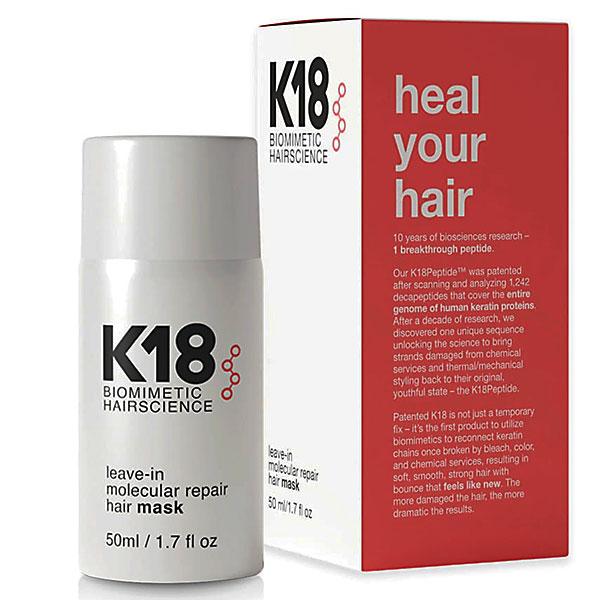 Маска несмываемая K18 Домашний уход для молекулярного восстановления волос 50ml - K18 Home Care Mask - фото 2 - id-p225408934