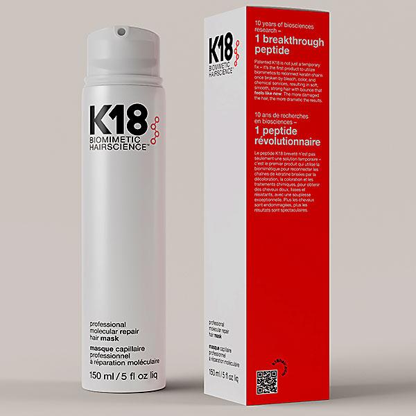 Маска несмываемая K18 Салонный уход для молекулярного восстановления волос 150ml - K18 Salon Care Mask - фото 2 - id-p225408935