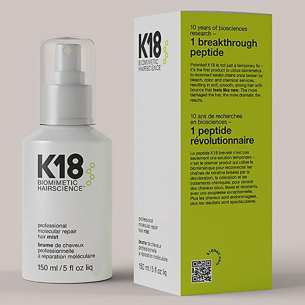 Спрей K18 Салонный уход для молекулярного восстановления волос 150ml - K18 Salon Care Hair Mist - фото 2 - id-p225408936