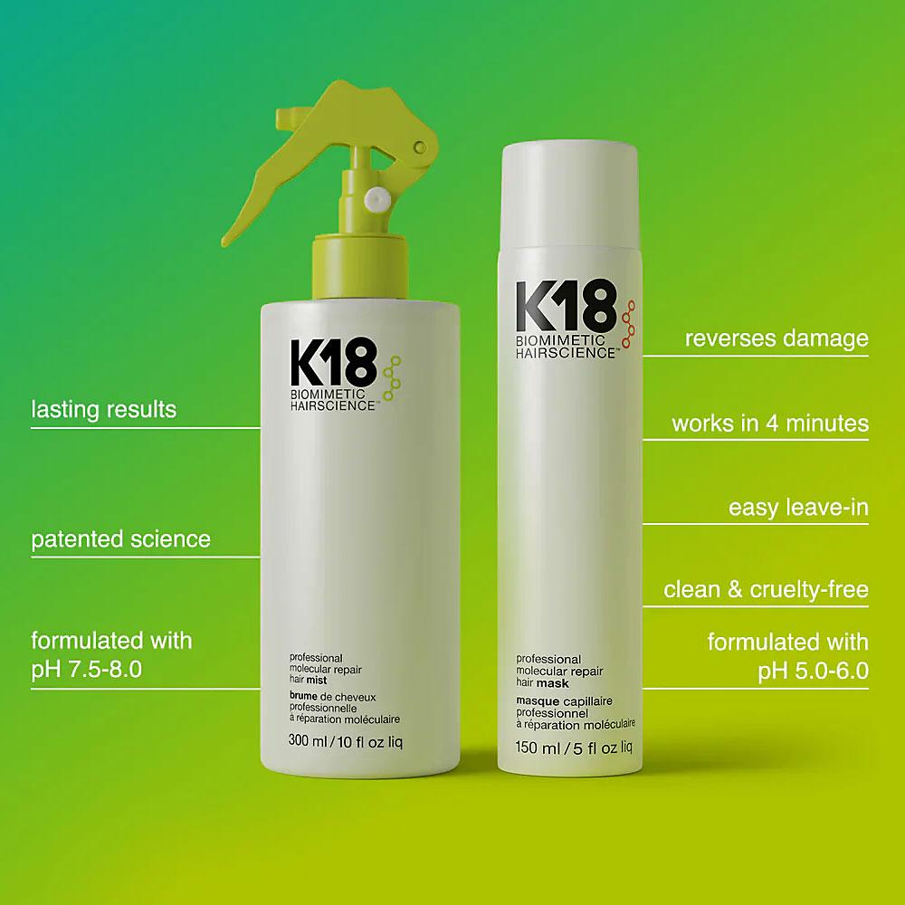 Спрей K18 Салонный уход для молекулярного восстановления волос 150ml - K18 Salon Care Hair Mist - фото 5 - id-p225408936