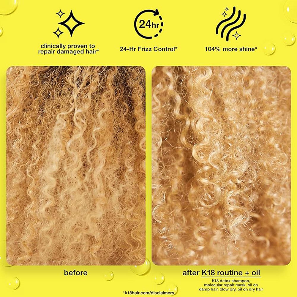 Масло K18 Домашний уход для молекулярного восстановления волос 30ml - K18 Home Care Molecular repair hair oil - фото 4 - id-p225408938
