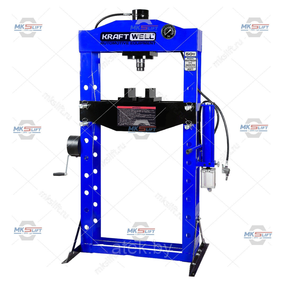 Пресс 50 т. с ручным и пневматическим приводом KraftWell арт. KRWPR50A