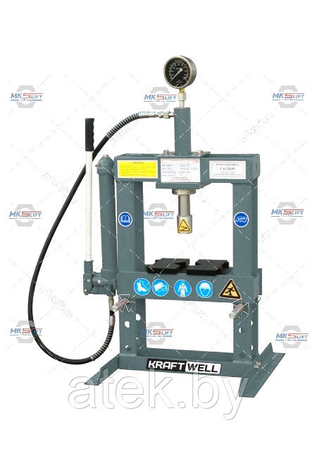Пресс 10 т. настольный с ручным приводом KraftWell арт. KRWPR10B