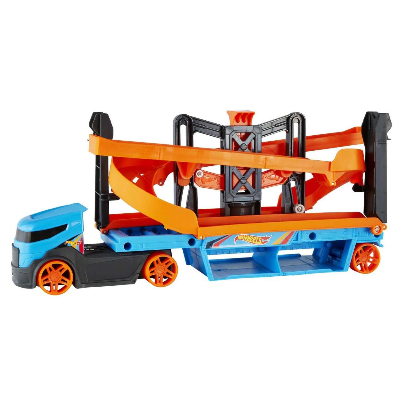 Планета Игрушек Хот вилс набор Hot Wheels Lift & Launch Hauler + 10 машинок_HJJ76 - фото 3 - id-p225410112