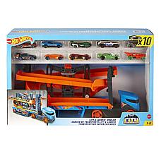 Планета Игрушек Хот вилс набор Hot Wheels Lift & Launch Hauler + 10 машинок_HJJ76, фото 2