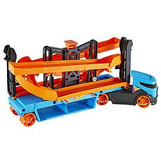 Планета Игрушек Хот вилс набор Hot Wheels Lift & Launch Hauler + 10 машинок_HJJ76, фото 3