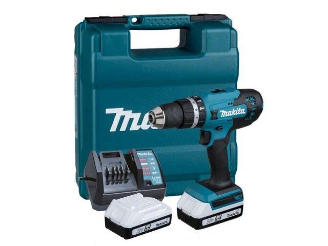 Аккум. дрель-шуруповерт MAKITA HP 488 DWE в чем. (18.0 В, 2 акк., 1.5 А/ч Li-Ion, 2 скор., 42 Нм, шурупы до 10 - фото 1 - id-p225410266