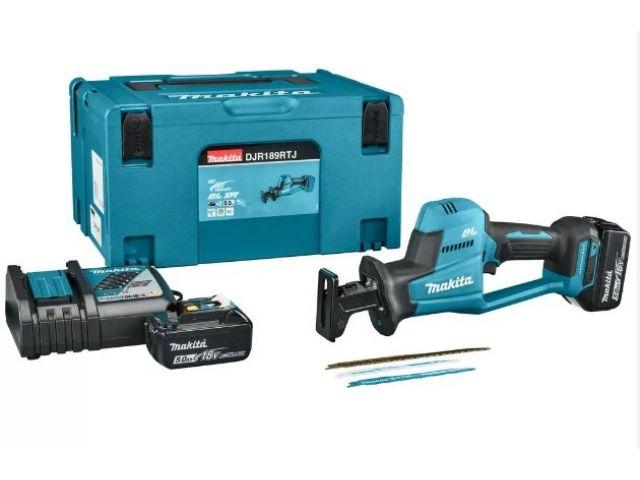 Аккум. сабельная пила MAKITA LXT DJR189RTJ в кейсе (18.0 В, 2 акк., 5.0 А/ч, Li-Ion, дерево до 255 мм, металл