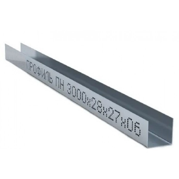 Профиль для гипсокартона UD 27*28 3м усиленный, толщина металла 0,6мм