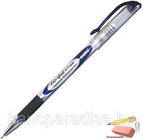 Ручка гелевая Cello FloGel DLX, 0,5 мм, синяя, арт.0565 - фото 1 - id-p225411187