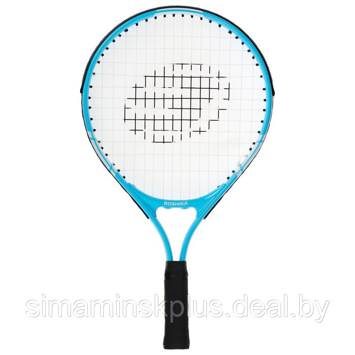 Ракетка для большого тенниса детская BOSHIKA KIDS, алюминий, 17'', цвет голубой - фото 2 - id-p225411568