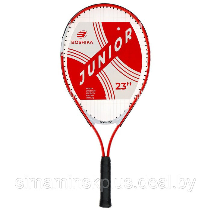 Ракетка для большого тенниса детская BOSHIKA JUNIOR, алюминий, 23'', цвет красный - фото 1 - id-p225411570