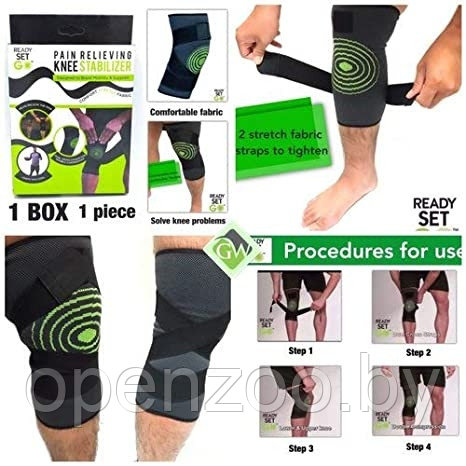 Компрессионный бандаж для коленного сустава Pain Relieving Knee Stabilizer (наколенник) Размер M - фото 7 - id-p173522962