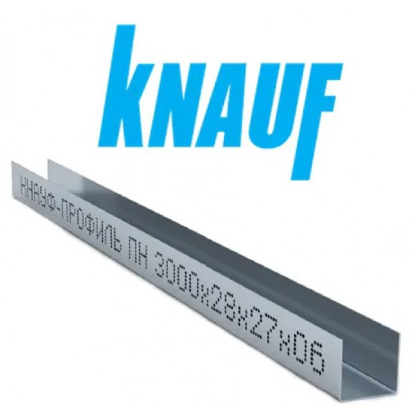 KNAUF Профиль UD 27*28 3м, усиленный толщина металла 0,6мм - фото 1 - id-p170962162