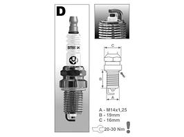 Свеча зажигания BRISK DR17YC